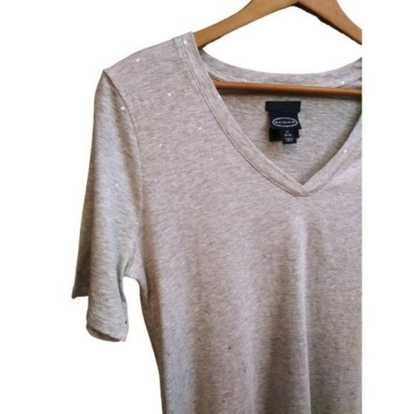 Women's Bundle T-Shirts Philosophy Black Flutter Sleeve & Scoop Grey M 8-10 NWT - Picture 9 of 13